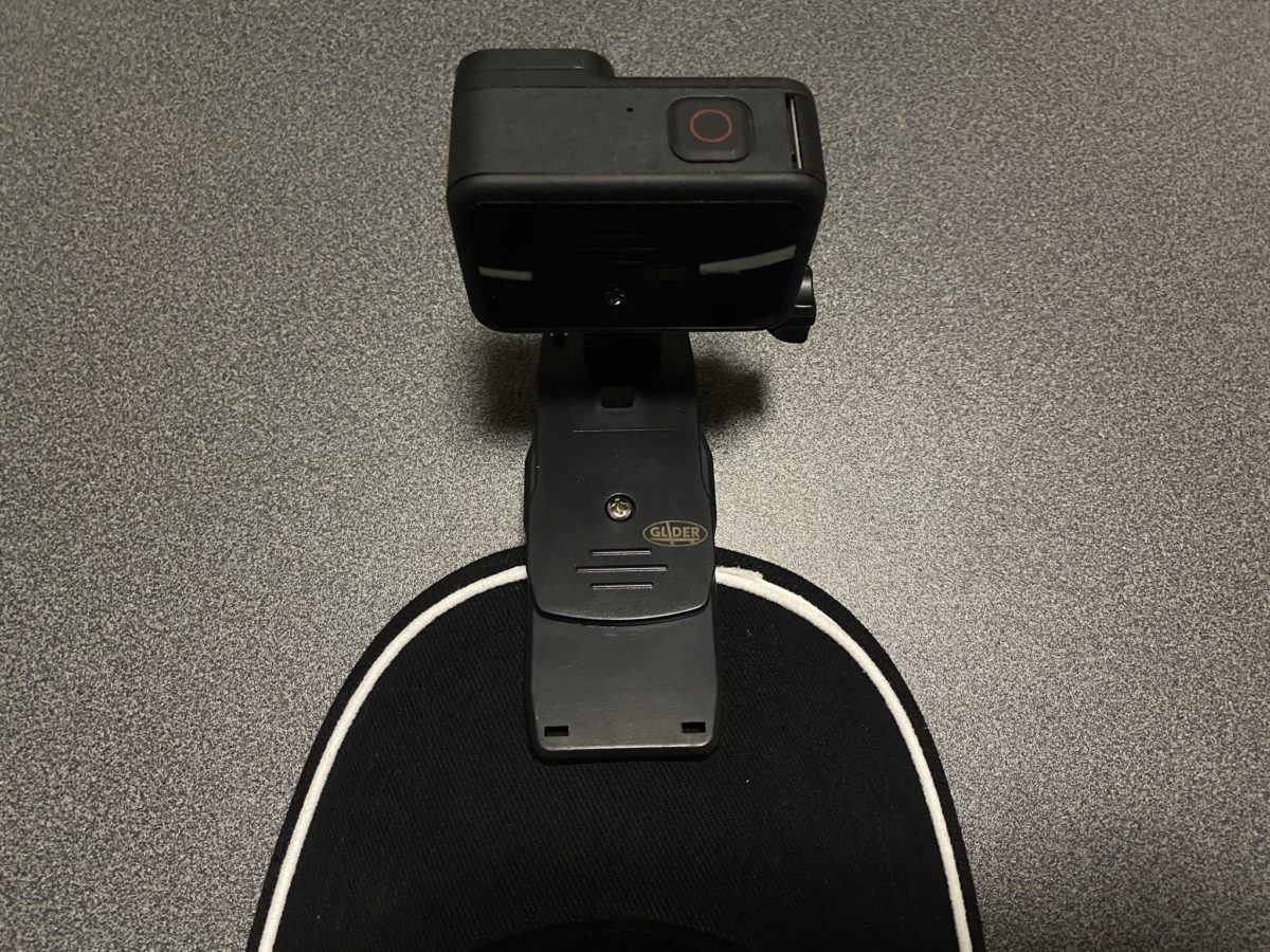 GoPro（つば付き帽子先端）
